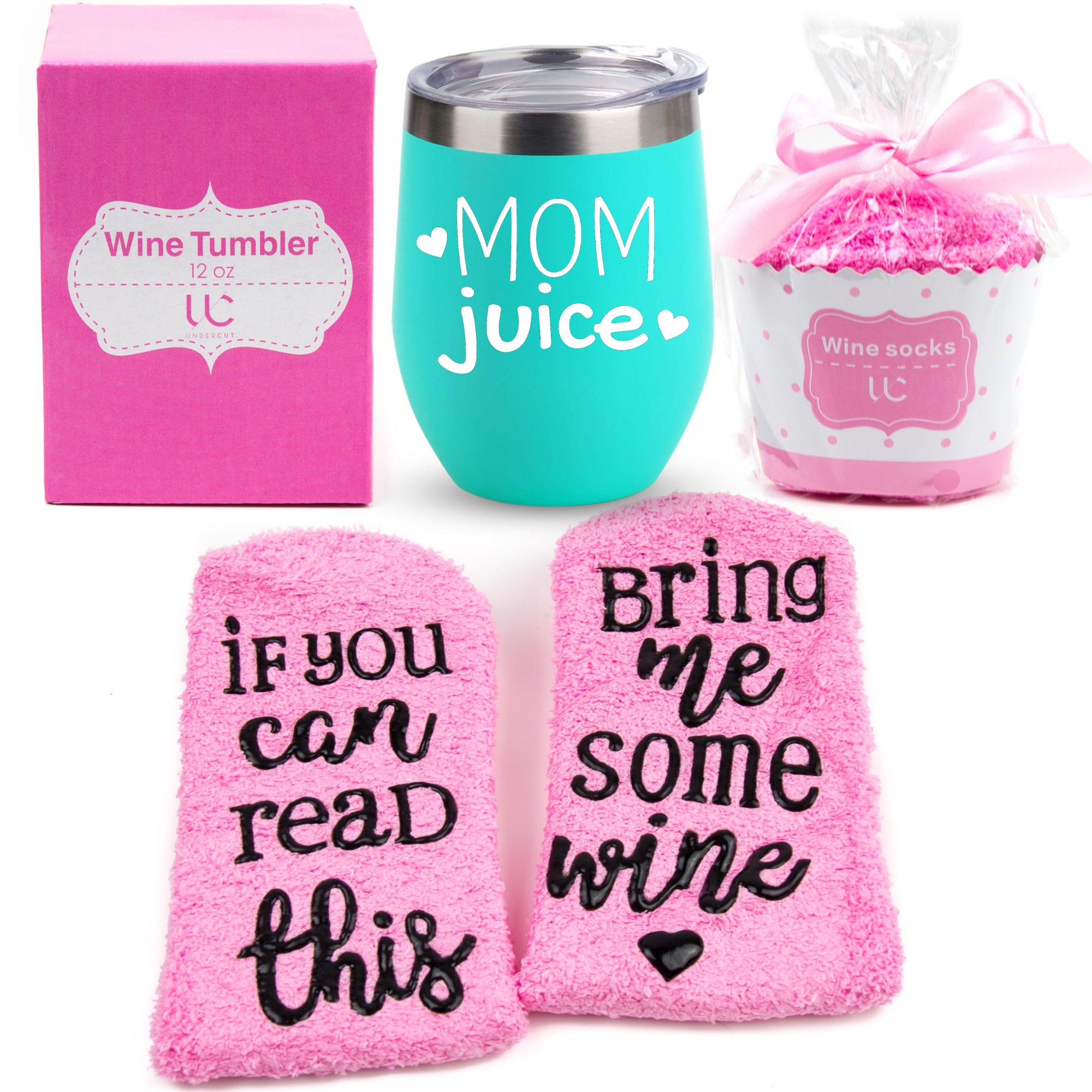 Mom Juice Wine Tumbler Cupcake Wine Socks New Mom Gift Etsy