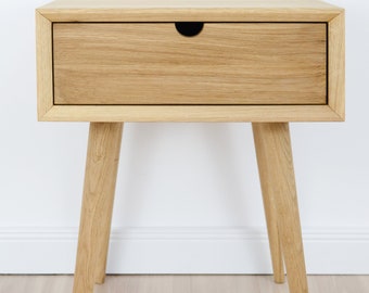 Light Wood Nightstand Etsy