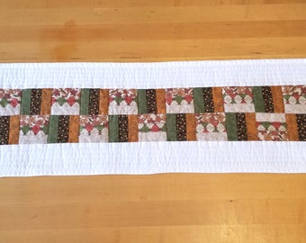 Autumn Quilted Patchwork Table Runner - 10.5" x 34.5"