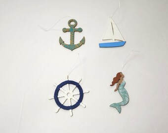 Set van 4 zeilornamenten