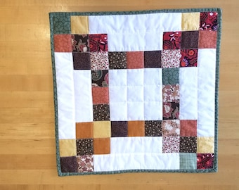 Autumn Quilted Patchwork Table Mat - 18" Square
