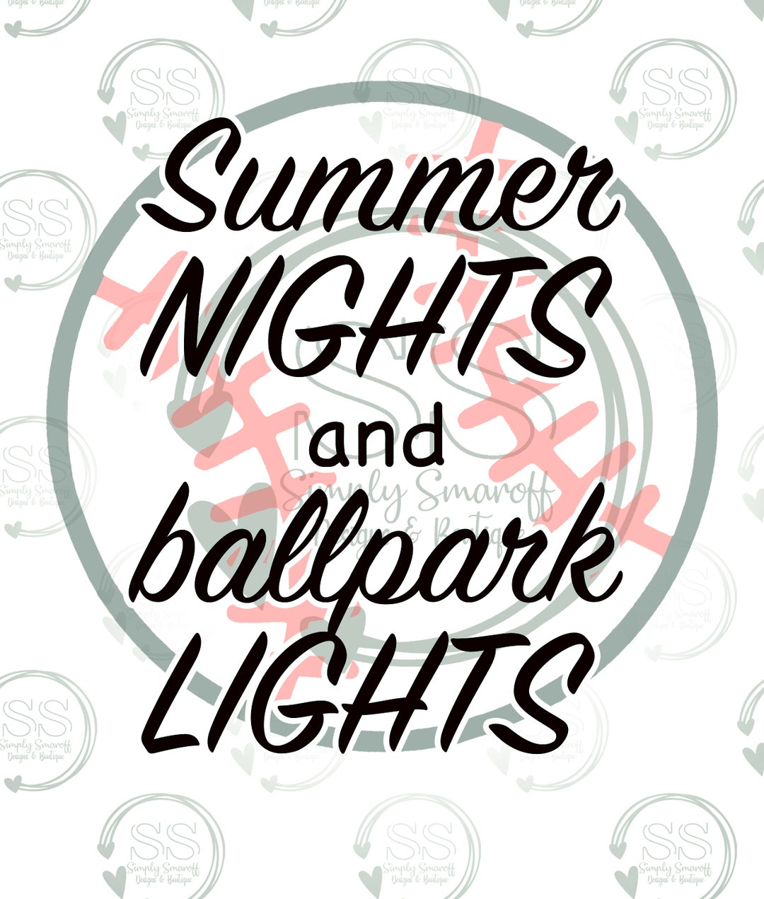 Summer Nights & Ballpark Lights PNG - Etsy