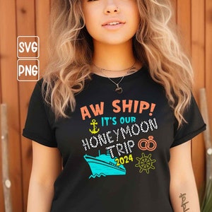 Honeymoon trip 2024 png, Cruise door magnets printable, Honeymoon travel gift, Just married tour 2024 shirt png, After wedding gift, Cruise