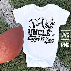 Zio cheerleader giocatore di football americano svg per maglietta, maglia della famiglia di football americano più grande fan png, vestito sportivo del nipote png, nipote fan del rugby svg