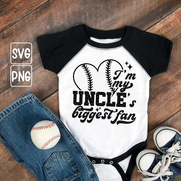 Baseball uncle shirt svg for niece nephew, Softball fan gear, Biggest fan svg, Base ball fan png, College sports family support, Soft ball