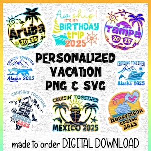 Maglietta personalizzata per le vacanze png, Maglietta personalizzata per le vacanze svg groovy, Magneti per porte da crociera per famiglie Crociera in Alaska, Viaggio di anniversario svg, Estate