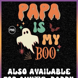 Amo a mi abuelo Camiseta de Halloween para niños png, Regalo de baby shower espeluznante, Regalo de papá para el nieto, Regalo de abuelo para la nieta, Fantasma para niños pequeños