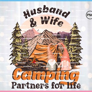 Gnom Paar Camping Shirt PNG Sublimation, Ehemann und Frau Camping Partner für das Leben PNG, Outdoorsy PNG Design, Camper Zubehör für