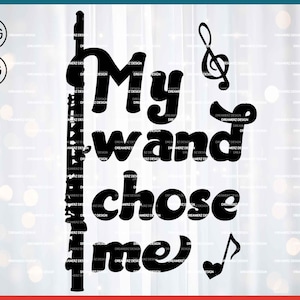 My wand chose me flute svg, Flute gifts, Music teacher appreciation svg, Musician gift for men, Flute poster, Musical classroom wall art