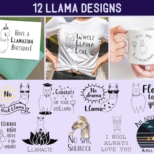 Diseños de llamas png Descarga digital con licencia comercial, Pegatina de cumpleaños de llama llamazing png Llama digital para tarjeta, Amor de llama completo, Sin problema