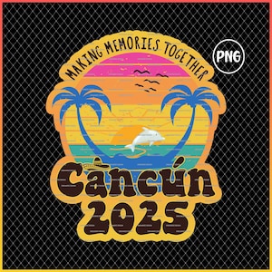 カンクン休暇 2025 png、一緒に思い出を作るシャツ png デザイン、家族旅行ギフトにぴったりのシャツ、メキシコ旅行シャツ png