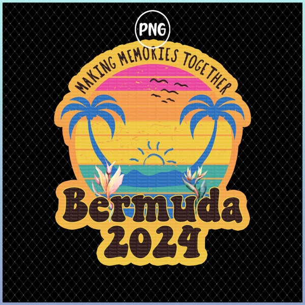 Retro Bermuda cruise shirt 2024 png for sublimation, Matching shirts for family vacation gifts, Bermuda beach vacay mode, Bermuda cruise