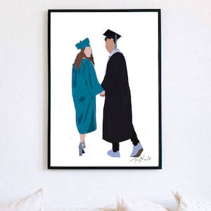 Custom Digital Portrait From Photo, Hand Drawn Minimalist Illustration, Faceless Portrait, Angel Portrait, Memorial Tribute