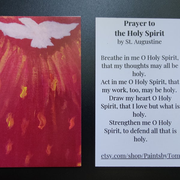5 Pack St. Augustine Holy Spirit Prayer cards