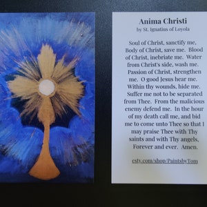 5 Pack Anima Christi Prayer Cards