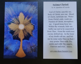 5 Pack Anima Christi Prayer Cards