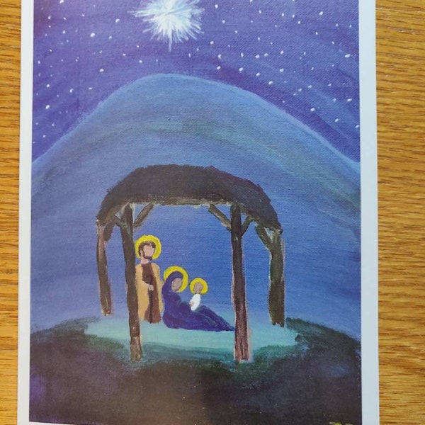 Nativity Christmas cards ft. Gloria Latin text