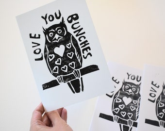 Love You Bunches Large Blank Cards