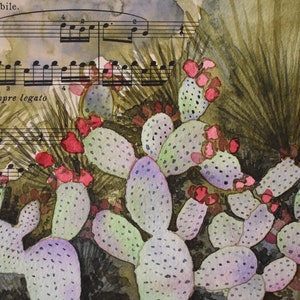Cantabile Cactus - original watercolor