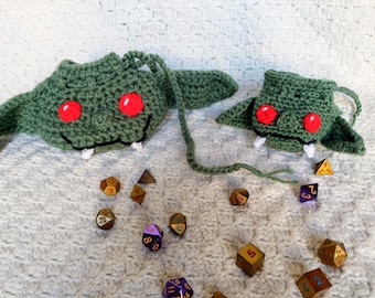 PAKET: Virkmönster för Goblin Dice Bag i PDF-format (standard- och ministorlekar)