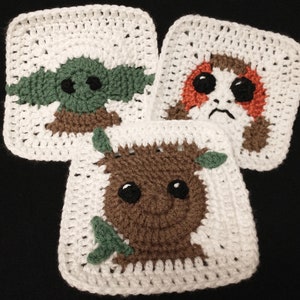 Space Buddies Granny Square PDF Crochet Pattern