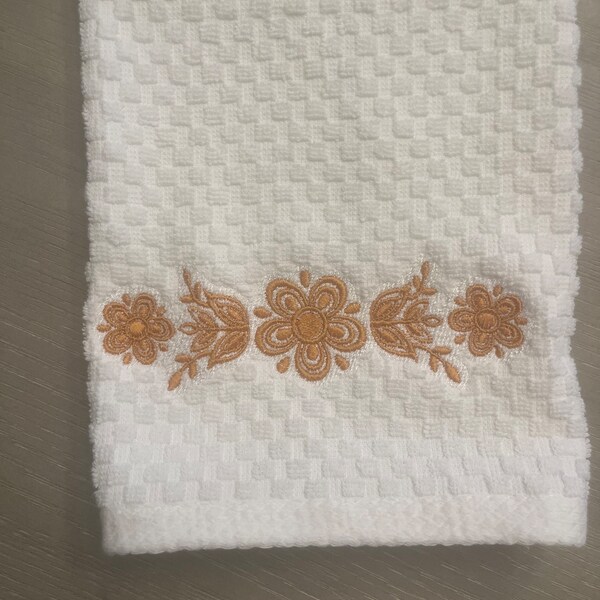 Butterfly gold Logo Cotton Embroidered Cup Towel: Timeless Elegance for Your Kitchen
