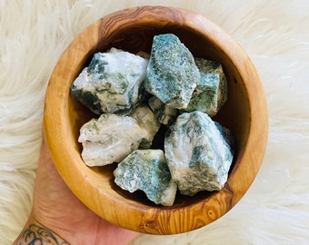 Raw Rough Tree Agate, Natural Unpolished India Tree Agate Chunks Stones Crystals