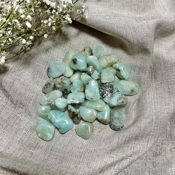 Prehnite Tumbles, Tumbled Stones, Pocket Stones Crystals Gemstones