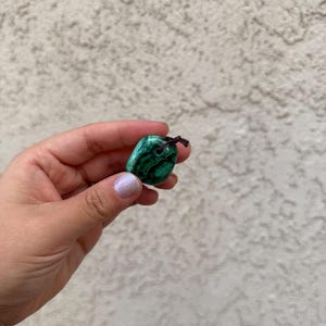Natural Malachite Tumble Drilled Pendant, Malachite Pendants, Jewelry Findings