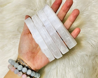 3,5-Zoll-Selenit-Stäbe, Selenit-Stäbchen für Reinigung, Schutz, Kristallaufladung