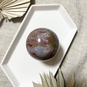 Unique Ocean Jasper Sphere, Ocean Jasper Spheres, Purple Ocean Jasper Sphere