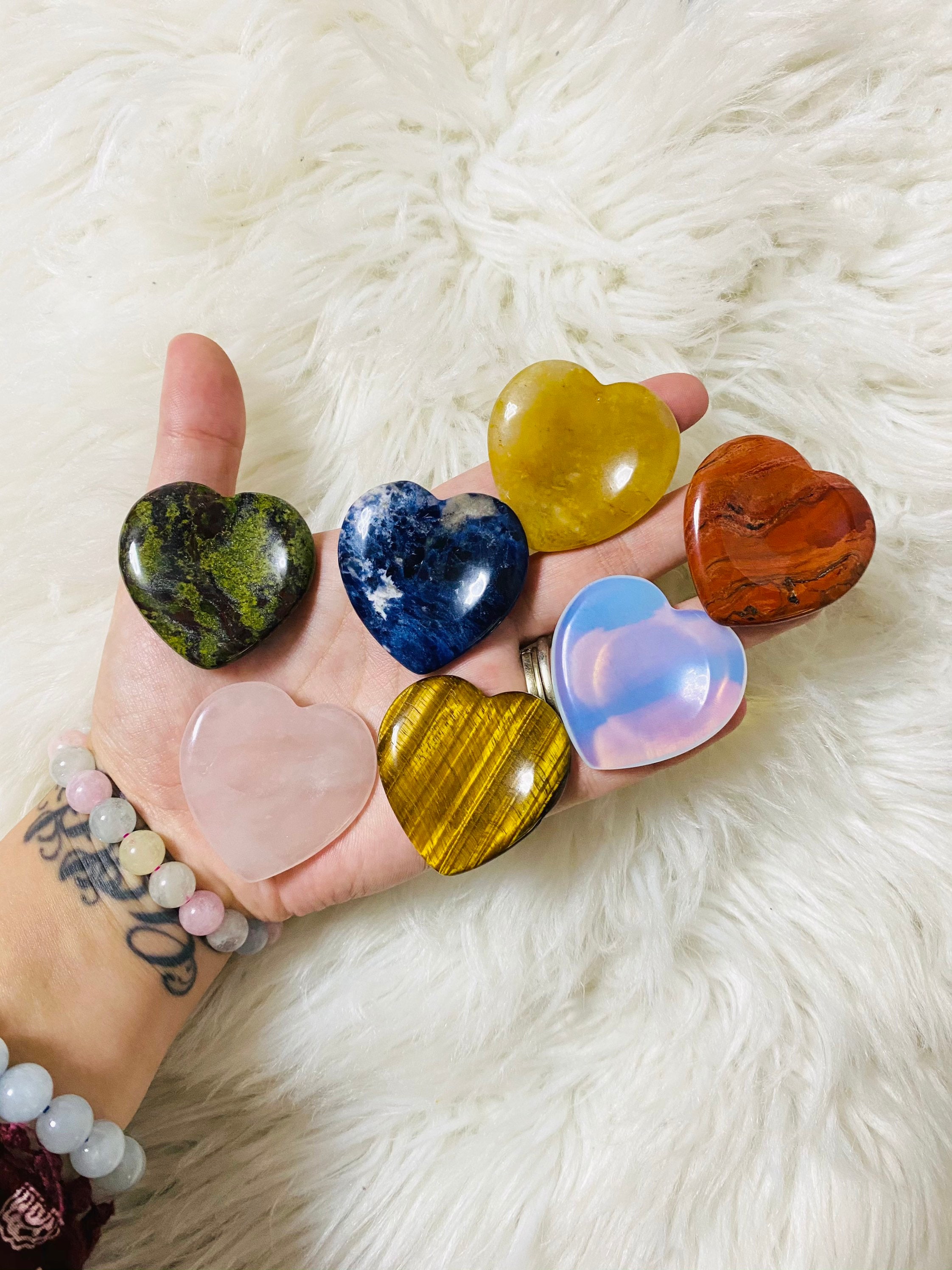 Worry Stones Pocket Stones Heart Shaped Worry Stones Etsy