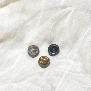 1” Gemstone Sphere Stand, Crystal Sphere Stands, Tiger Eye Bloodstone Black Obsidian