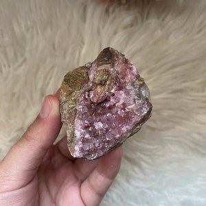 Cobalto Calcite Specimen, Druzy Pink Cobalt Calcite Minerals