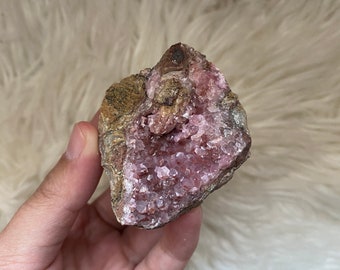 Cobalto Calcite Specimen, Druzy Pink Cobalt Calcite Minerals