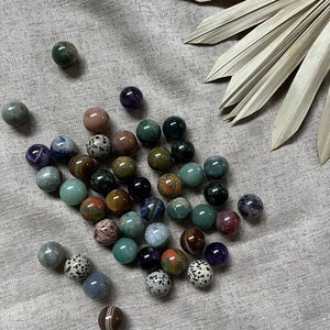Mini Crystal Spheres, Small Stone Spheres, Tumbles Tumbled Stones Marbles Agate Amethyst Labradorite Jasper Obsidian Sodalite