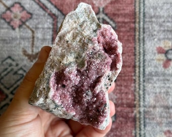 Sugary Sparkling Druzy Cobalto Calcite Specimen, Sparkly Pink Cobalt Calcite Rough Crystals