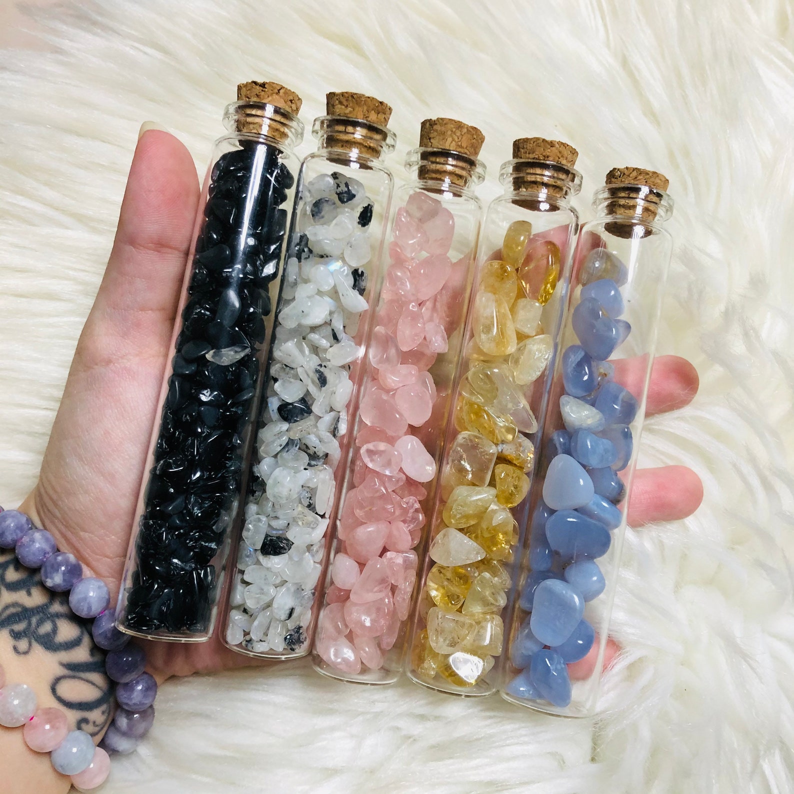 Crystal Chips Crystal Chips in a Glass Tube Etsy