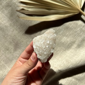 Sparkly Druzy Apophyllite Rough Zeolite Crystal, Zeolites, Mineral Specimen from India
