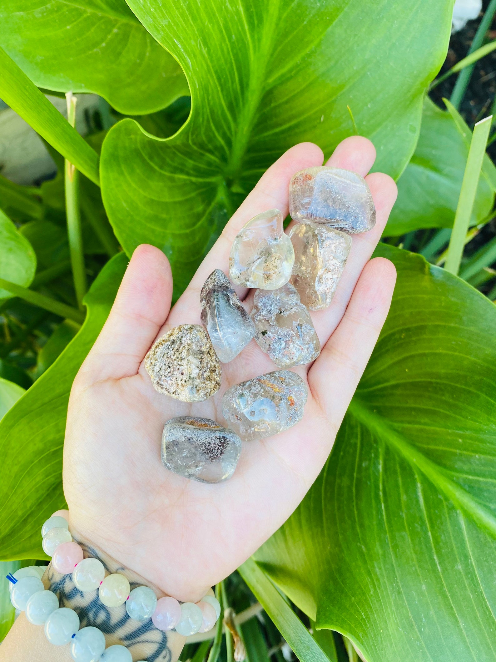 Garden Quartz Tumbled Stones Garden Quartz Tumbles Etsy