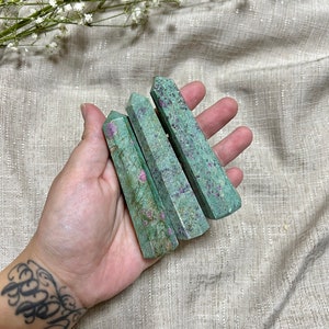 YOU PICK Ruby Fuchsite with Kyanite Obelisks, Ruby Fuchsite Towers, Ruby Fuchsite Points