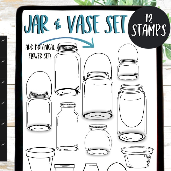Mason Jar Stamps Etsy