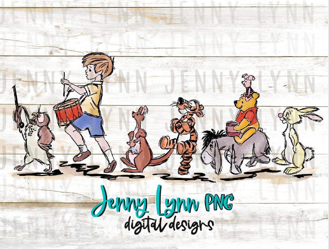 Winnie the Pooh PNG Hundred Acre Woods Christopher Robin - Etsy