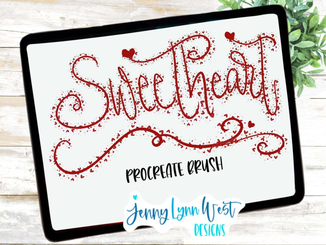 Procreate Brush Heart Brush for Procreate Heart Lettering Brush iPad