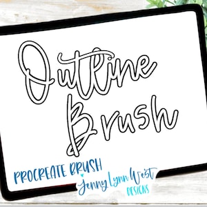 Procreate Brush Outline Brush for Procreate Lettering Brush IPad Brush Drawing Brush for Procreate Procreate Brushes Outline Monoline Brush