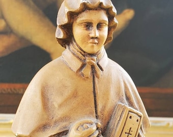 Statue vintage St. Elizabeth Ann Seton - Américain - Sainte patronne - Mère Seton - Art catholique rare