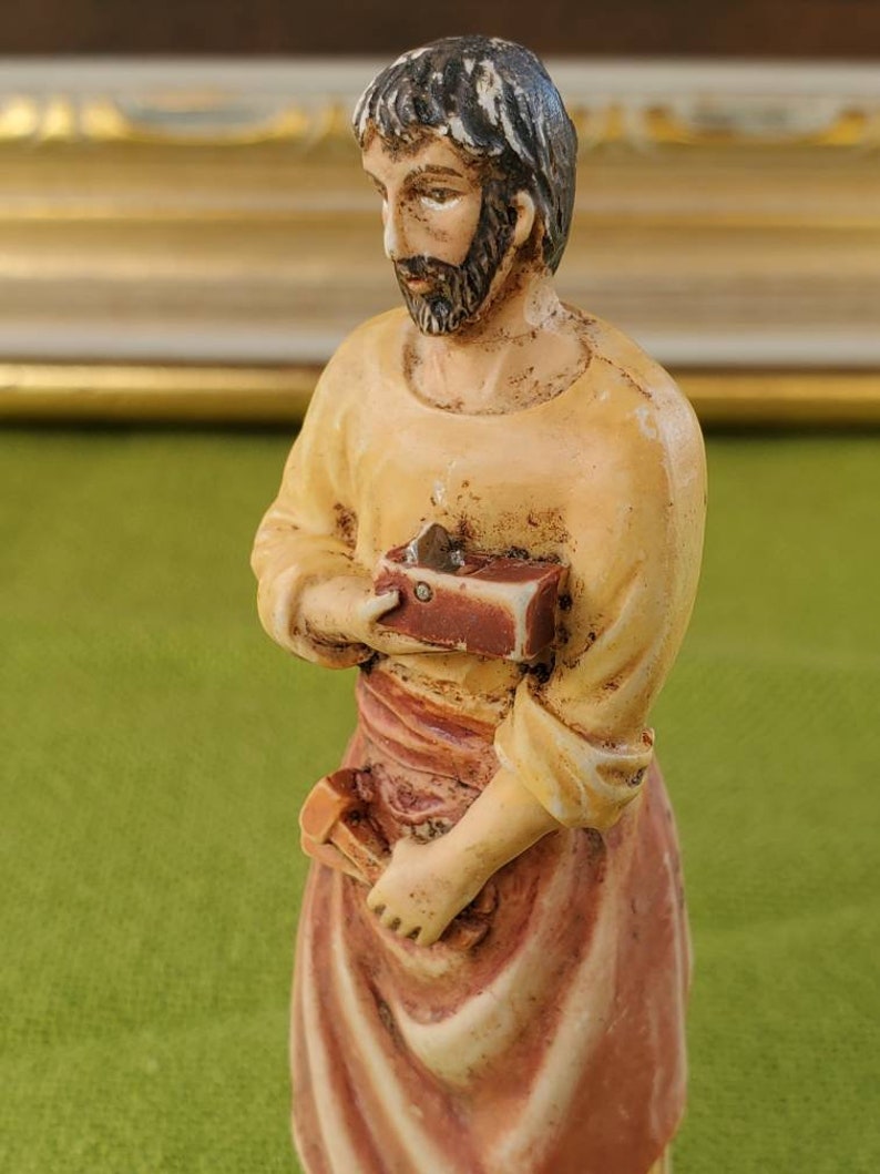 Vintage St. Joseph the Worker Statue Resin House Selling Etsy