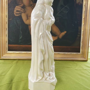 Vintage Large Madonna and Child Statue Blessed Virgin Mary Baby Jesus Opalescent Catholic Christian Bild 6
