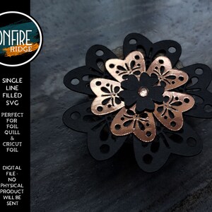 3D Filigrane Blume SVG Cut Cricut Silhouette