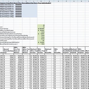 Financial Independence and Retirement Savings Planning Spreadsheet